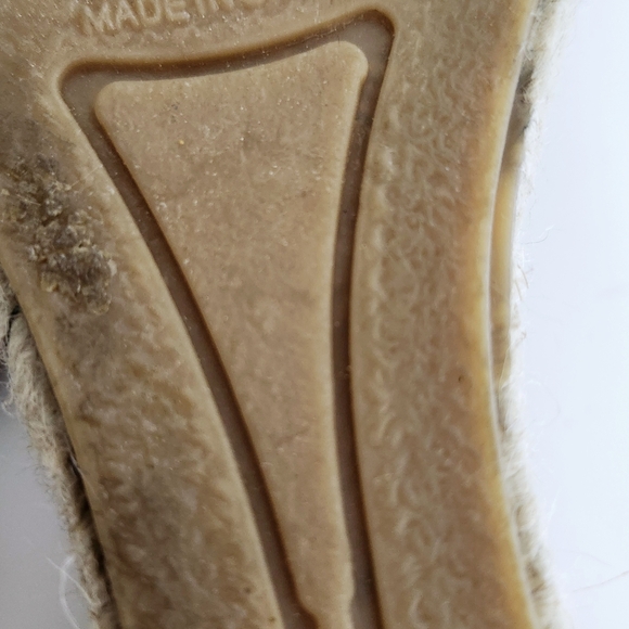 Pink canvas espadrille wedges EU 37 jute rope trim, adjustable ankle straps - Picture 7 of 7